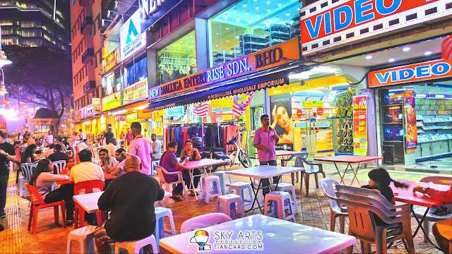 Dining area along the street @ Little India Brickfields KL (HDR Mode On)