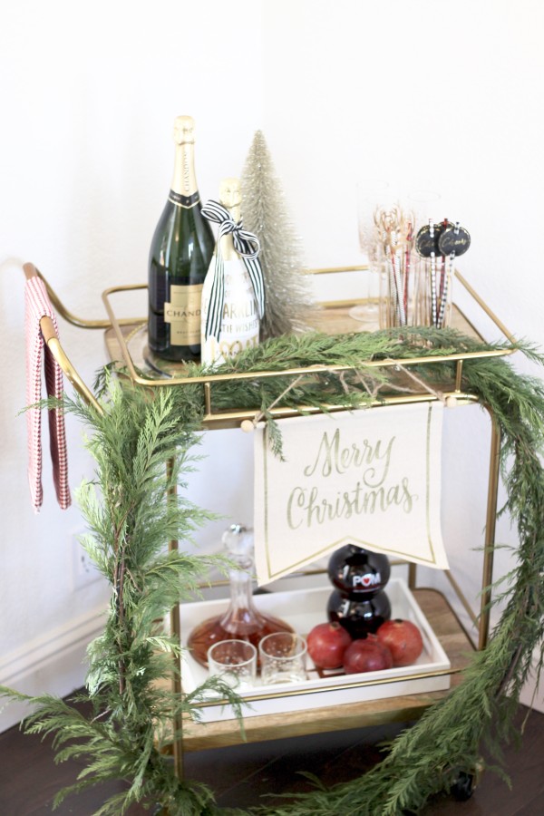 Little House on the Corner Bar Cart Styling Ideas for the Holidays
