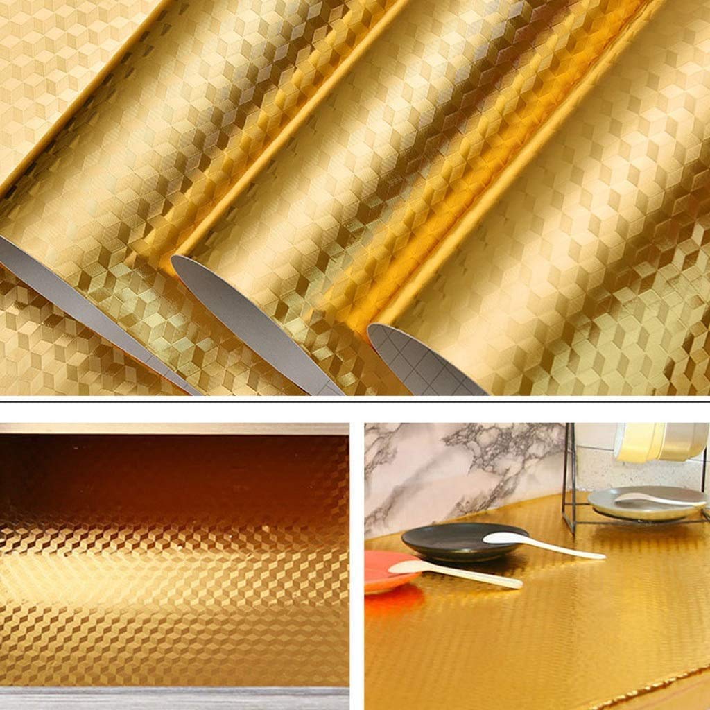 Kitchen Oil Proof Aluminum Foil Stickers, SelfAdhesive Wall Sticker