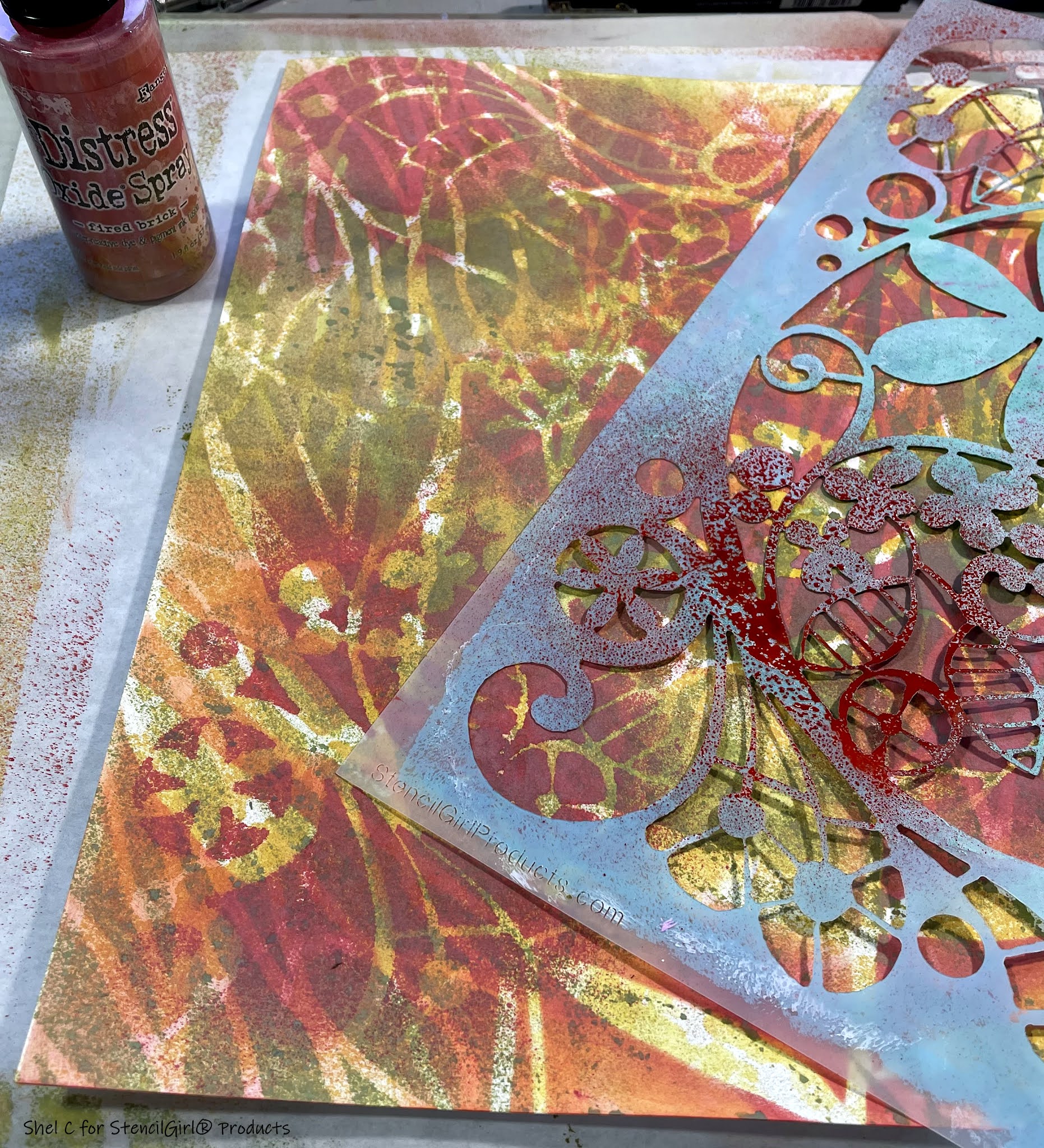 StencilGirl Talk 'One Sheet Wonder' Card Making with Stencils & Inks