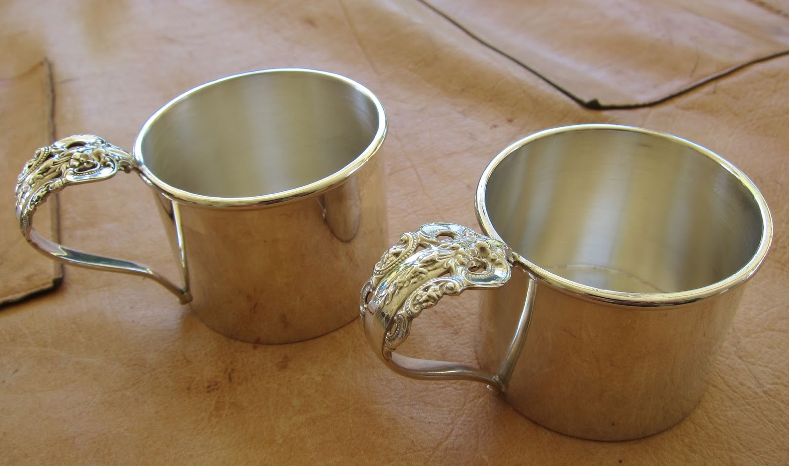 Contemporary Makers Heavy Sterling Silver Cups by Dave Crisalli