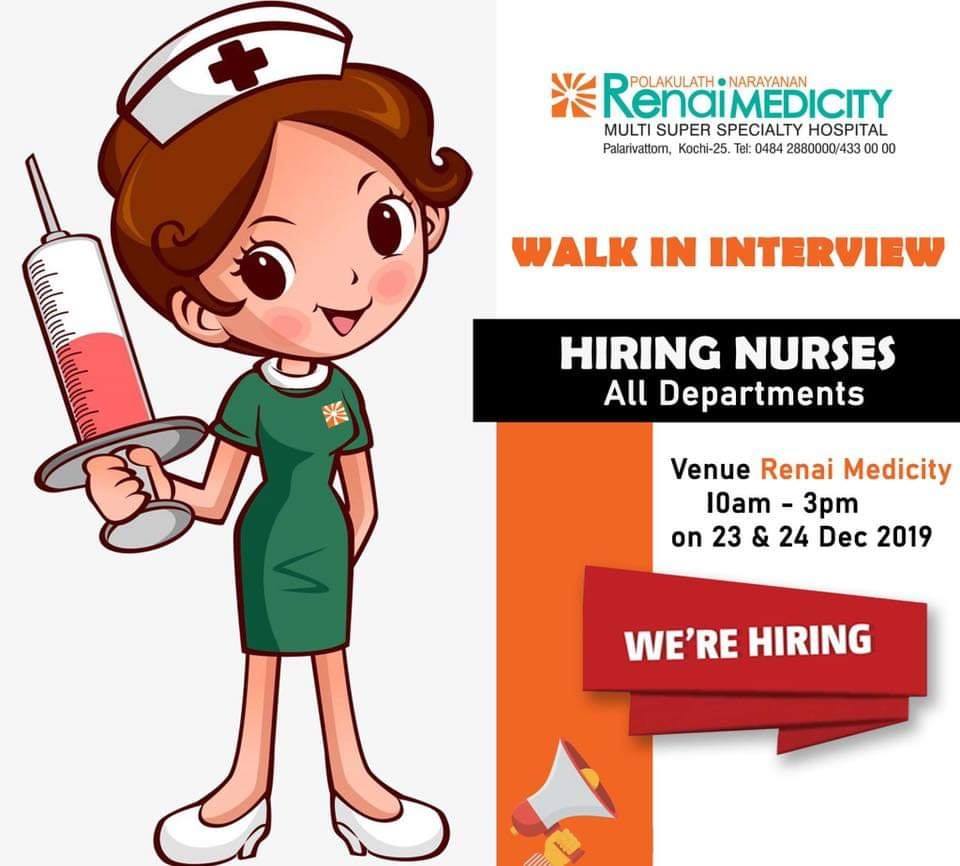 Renai Medicity is a multi superspeciality Hospital in Kochi Vacancy