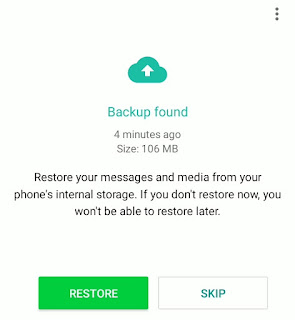 restore whatsapp data to yowhatsapp