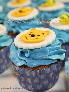 polvere di zucchero torte battesimo cupcakes baby shower pasta di zucchero cake design winnie the pooh