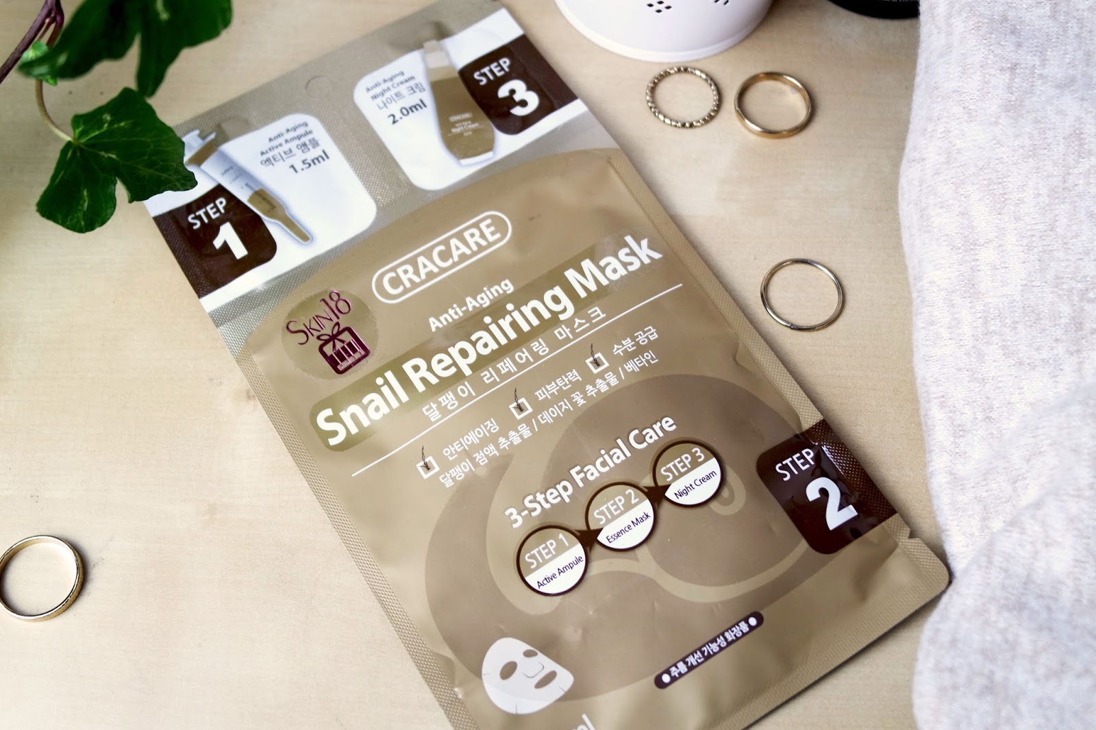 CRACARE AntiAging Snail Repair Mask 3 Steps Minireview Dear Mirae