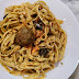 Linguine with meatball; Pasta At Home