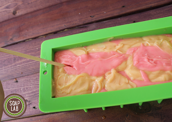 Use chopstick to swirl soap