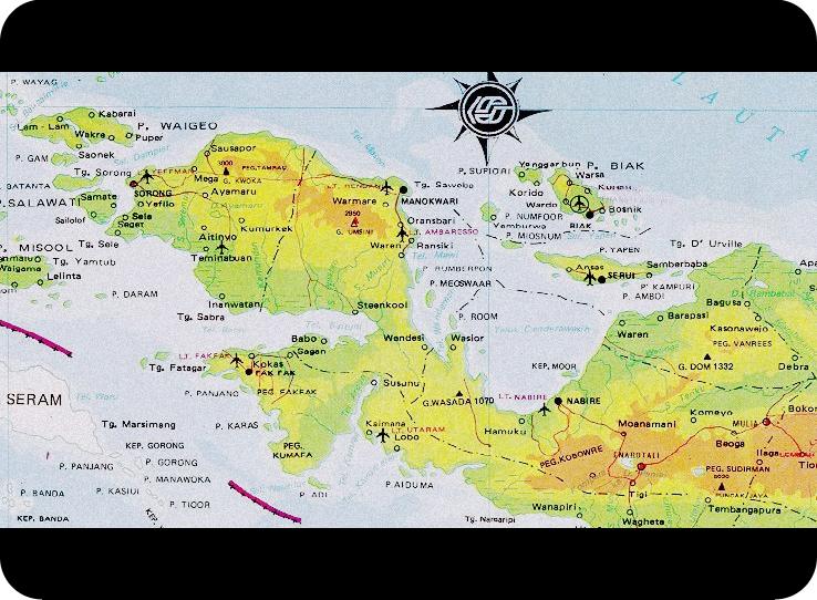Kondis Geografis Pulau Papua dan Maluku Berdasarkan Peta (Luas, Batas