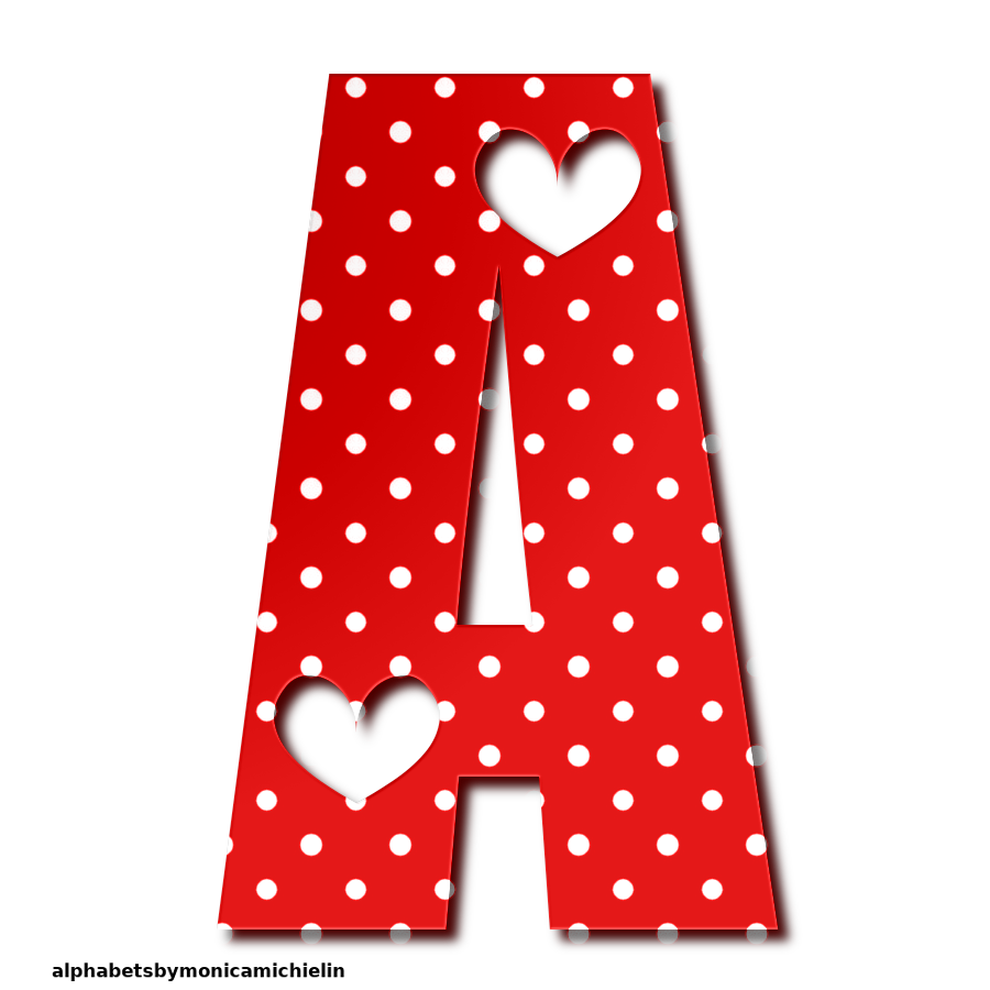 Monica Michielin Alphabets: RED WHITE POLKA DOTS ALPHABET AND ICONS PNG