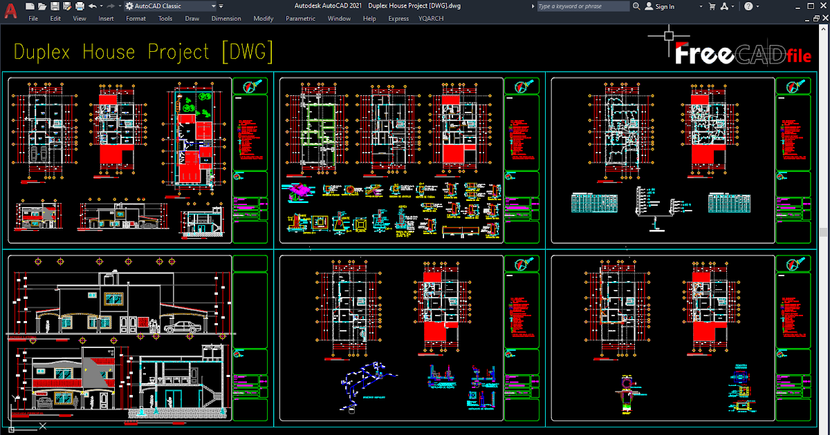 Duplex House Project [DWG]