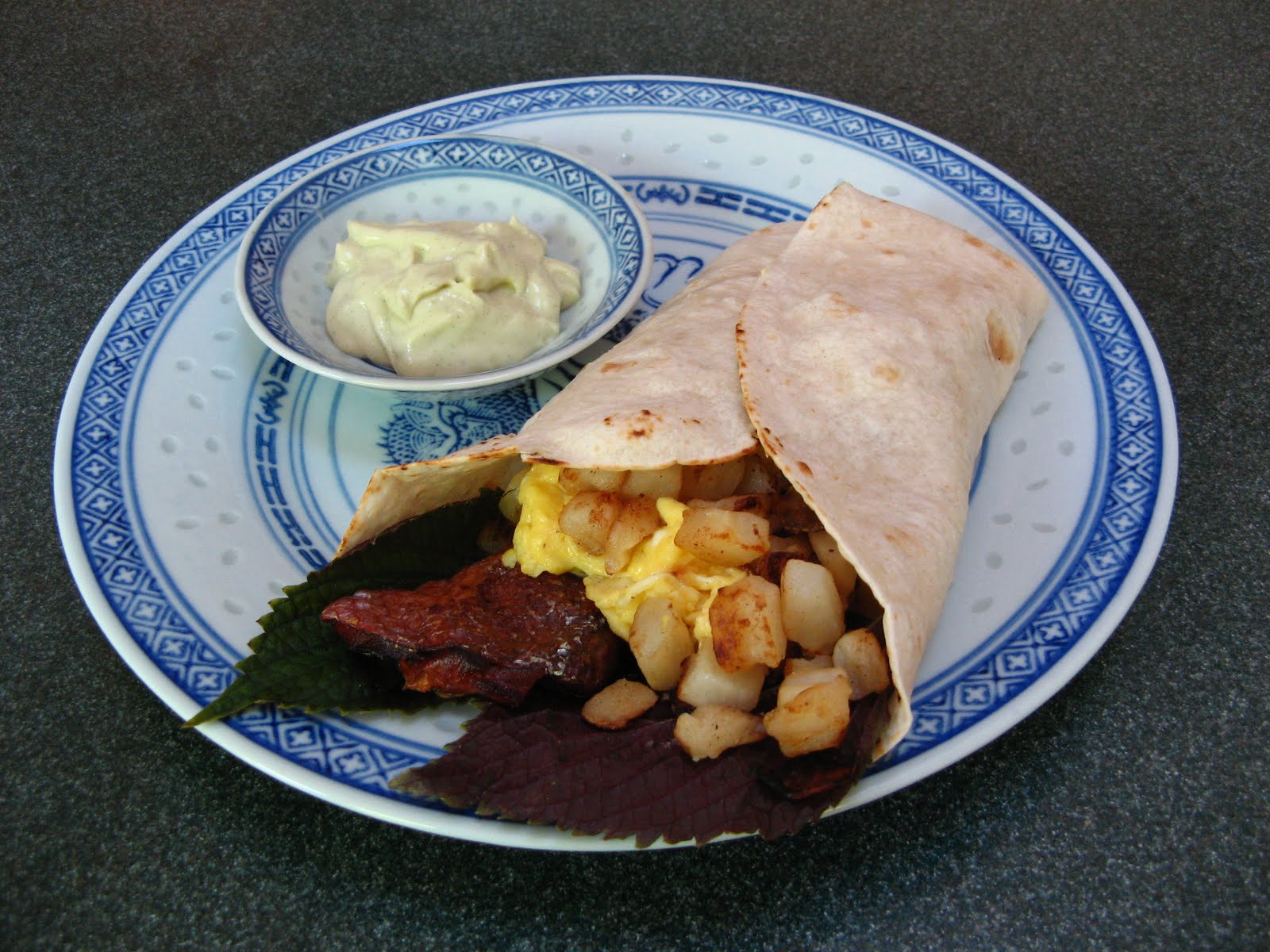 Duck Soup Easy Crispy Salmon Skin Wrap with Wasabi Mayonnaise