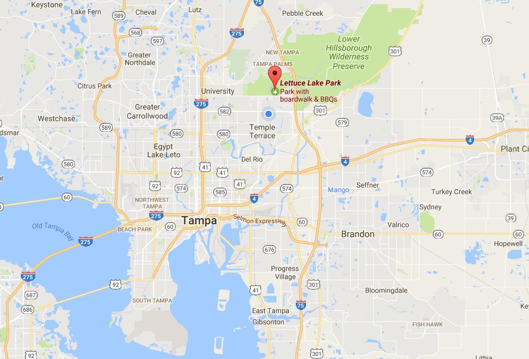 Lettuce Lake Park Map Trails And Waterways: Lettuce Lake Park