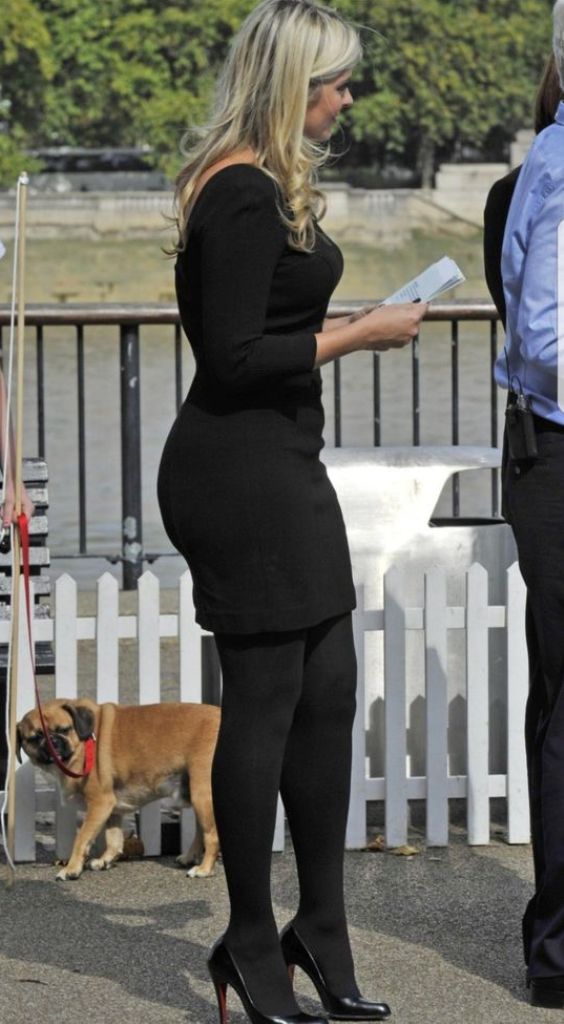 Opaque black tights Just Boots and High Heels