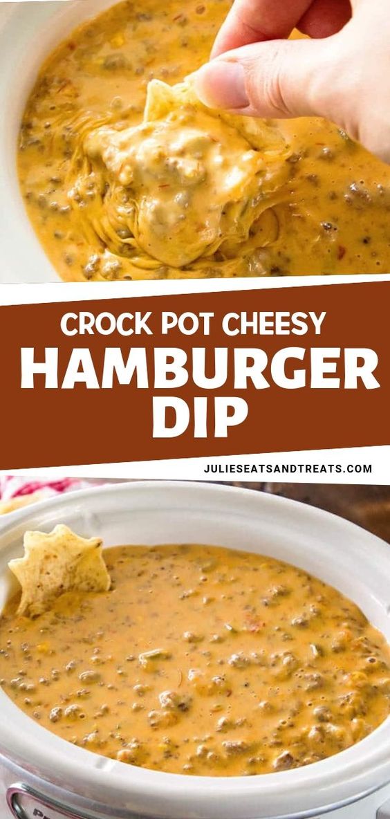CROCK POT CHEESY HAMBURGER DIP COOKS DISHES