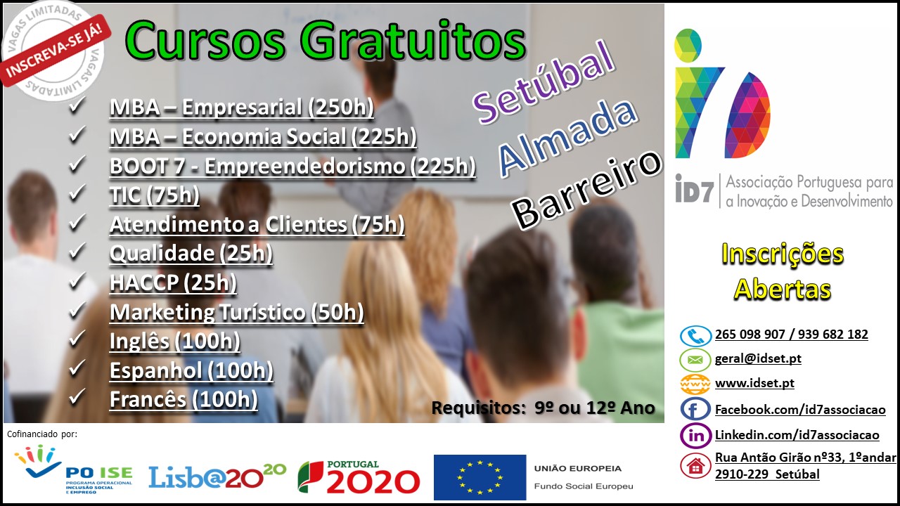 Cursos gratuitos no Barreiro