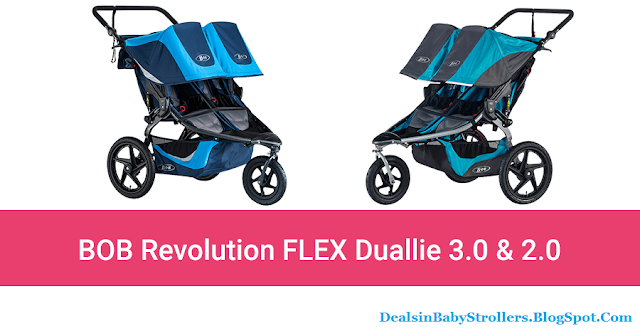 FLEX Duallie BOB Revolution Double Jogging Stroller Orange Silver MyStrollerShop