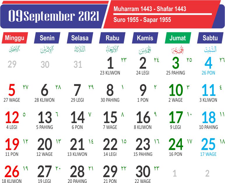 Download Template Kalender Nasional + Jawa Lengkap 2021 ...