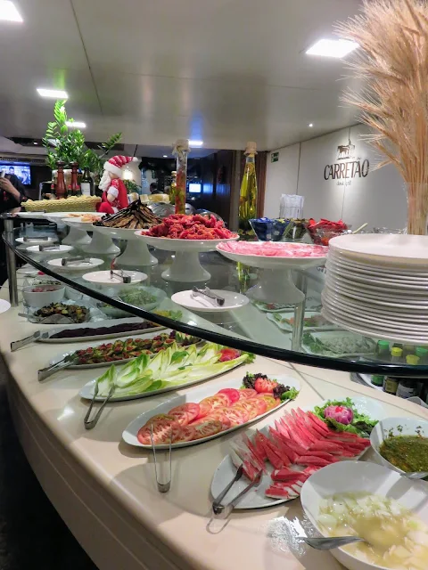 Salad bar at Carretao Churrascaria in Ipanema, Rio de Janeiro, Brazil