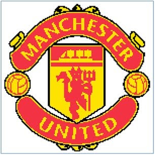 EASY PATTERNS: Manchester United cross-stitch pattern