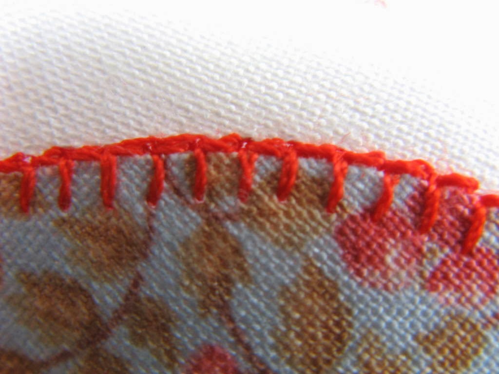 Stitching With 2 Strings Machine Applique with a Blanket Stitch Tutorial