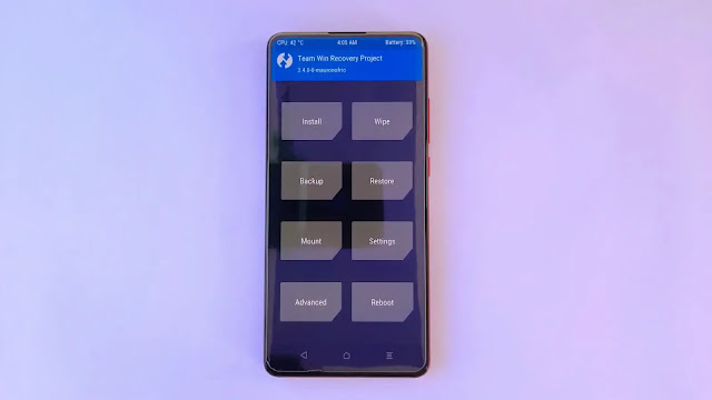 TWRP Home TWRP for Xiaomi redmi K20 Pro