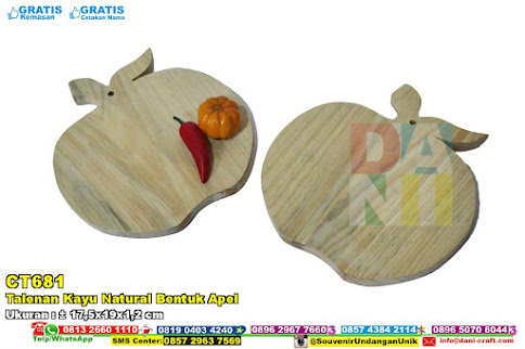 Talenan Kayu Natural Bentuk Apel Talenan Kayu Natural Bentuk Apel