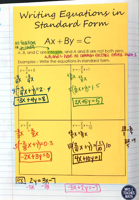 I used these foldables and interactive notebook pages as notes for my algebra 1 students.  My students were engaged while learning about slope and writing equations of lines!