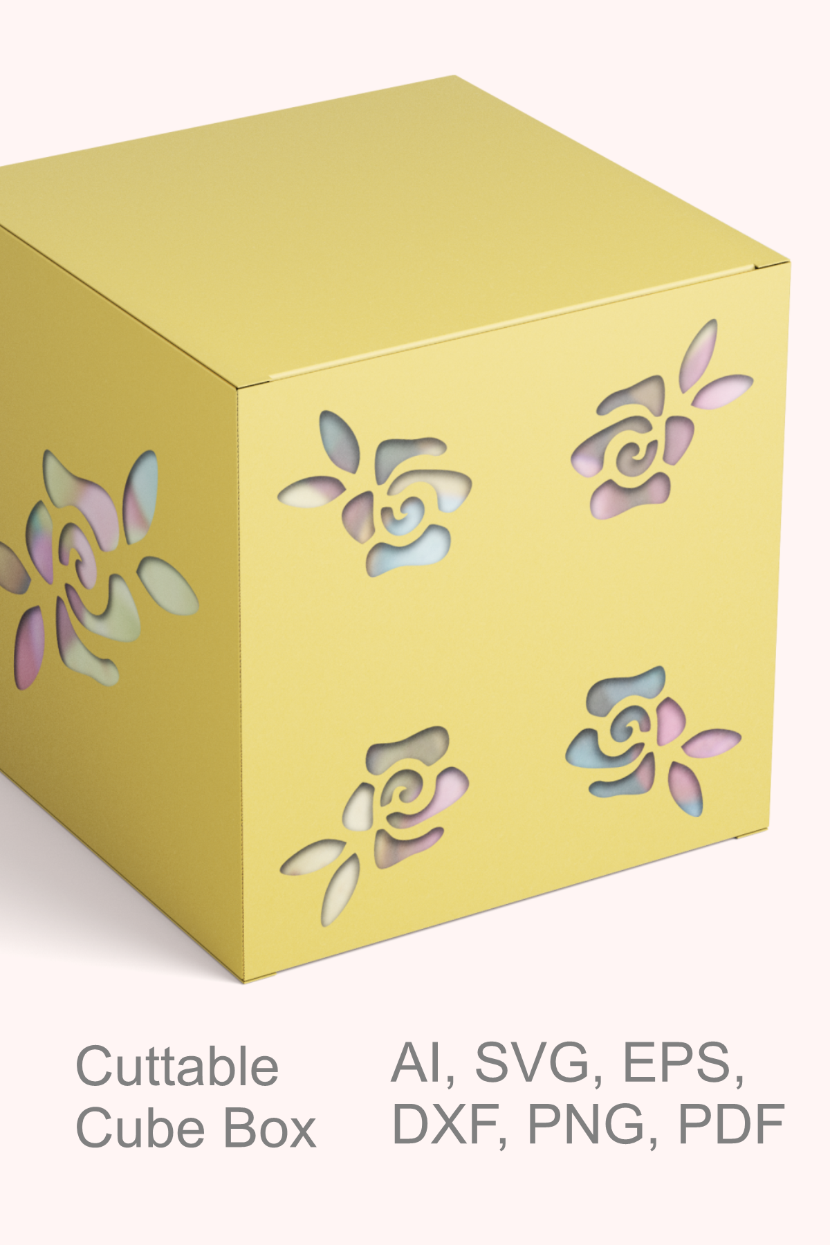 Gift Box with Roses Holes 1