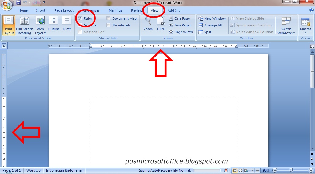 Cara Menampilkan Ruler di Word 2007 | Belajar Microsoft Office