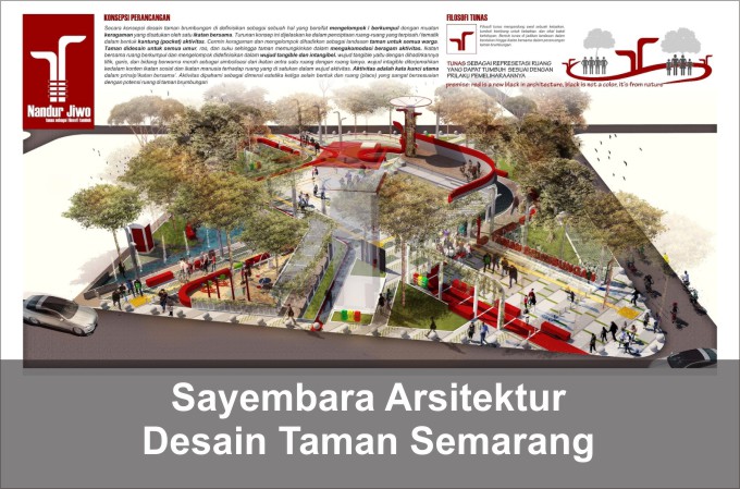 Desain Taman Brumbungan Semarang Karya Sayembara Arsitektur - Arsimedia