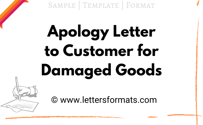 apology letter lost item