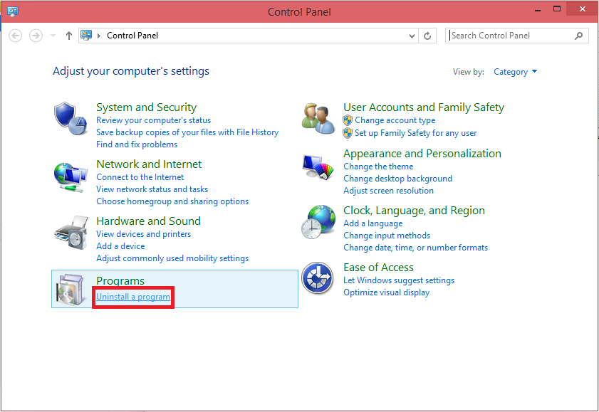 win 7 control panel