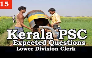 Kerala PSC - Expected/Model Questions for LD Clerk - 15