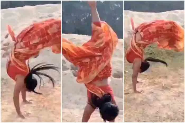 ‘Indian Women Are Superwomen’: Woman Performs Impressive Backflips in a Saree & Stuns The Internet | Watch Viral Video, Mumbai, News, Lifestyle & Fashion, Social Media, Woman, Video, National