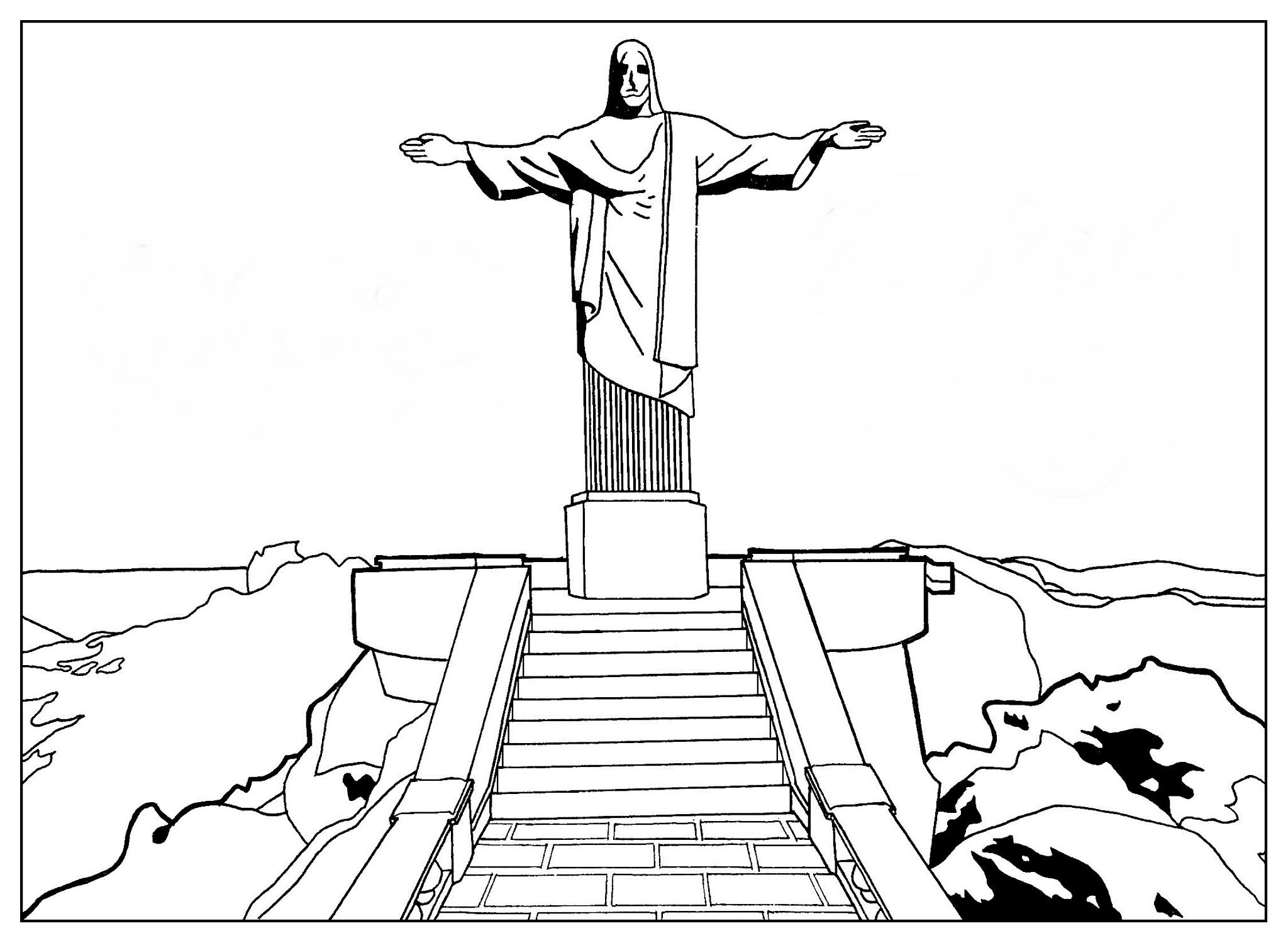Cristo Redentor Rio De Janeiro Desenho