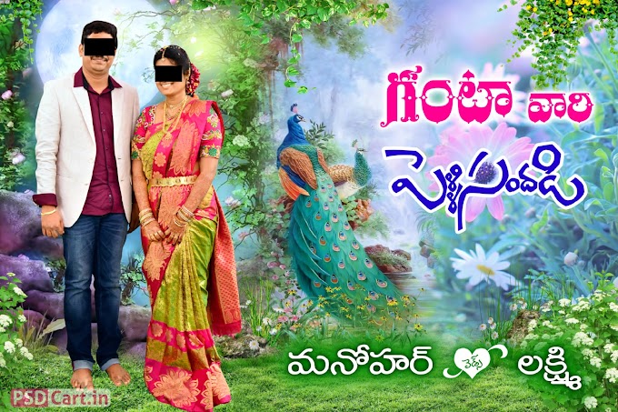 Telugu 6x4 Wedding PSD Banner Download