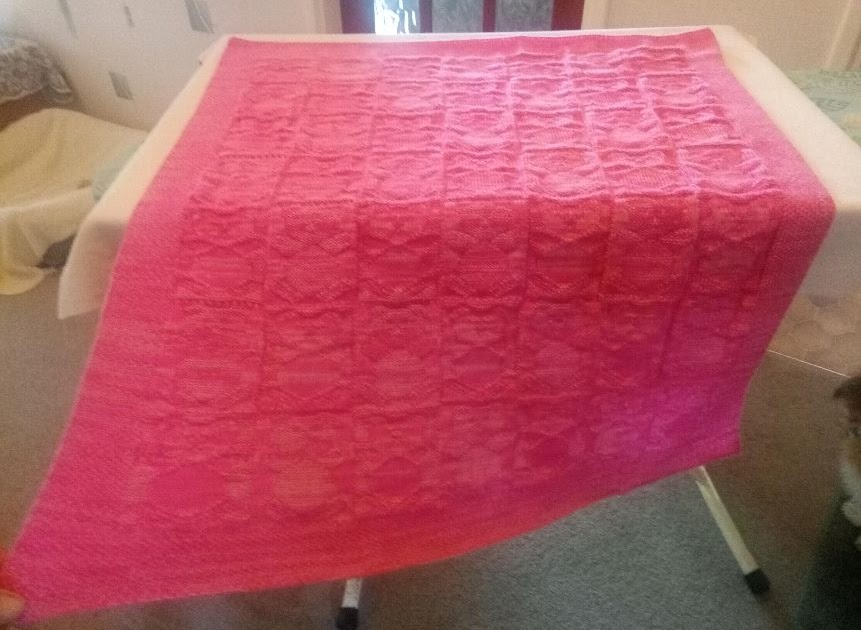 Machine Knitting Nottinghamshire A baby blanket from Jean