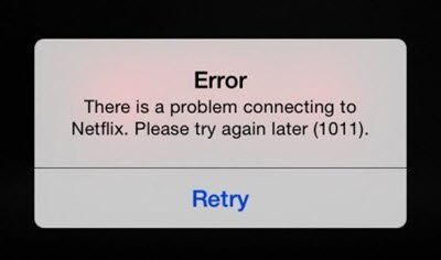 Er is een probleem met het verbinden met Netflix