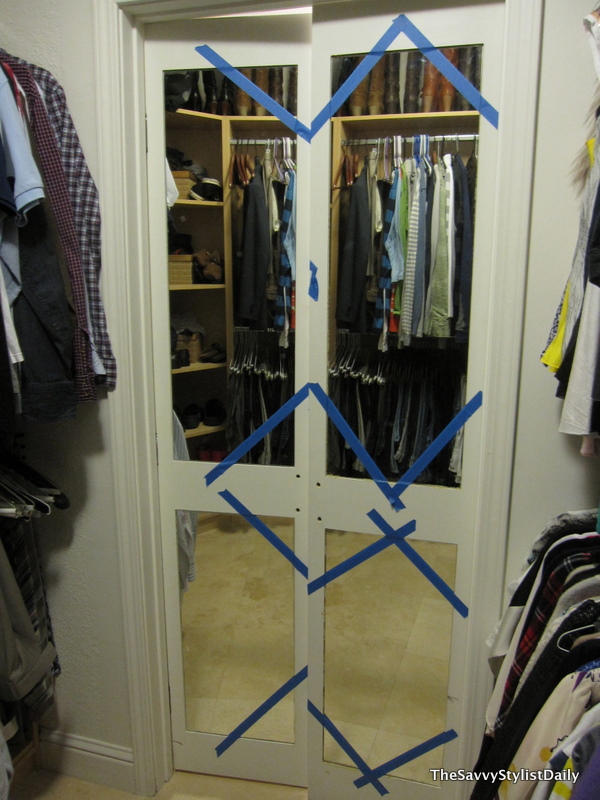 DIY Mirrored Closet Door Makeover Remodelaholic