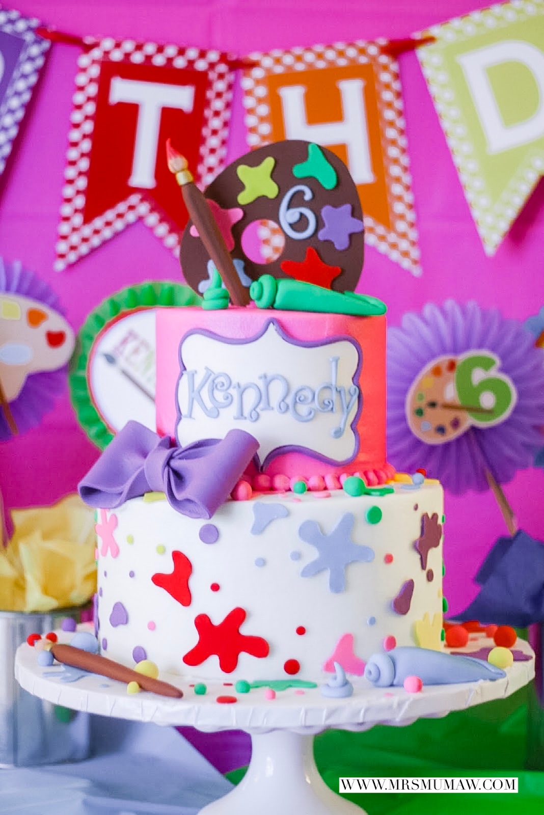 Art Paint Birthday Party Ideas - Art Birthday Party - Kennedy's SIXTH  Birthday