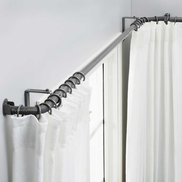 L Shape Window Curtain Rod Ideas and How It Made My Lovely Home