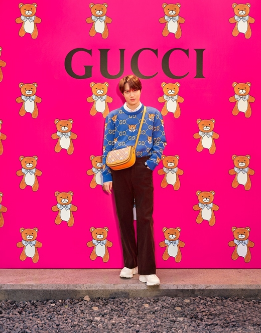 Kai of boy band EXO-K attends the Photocall for Gucci 'Zumi