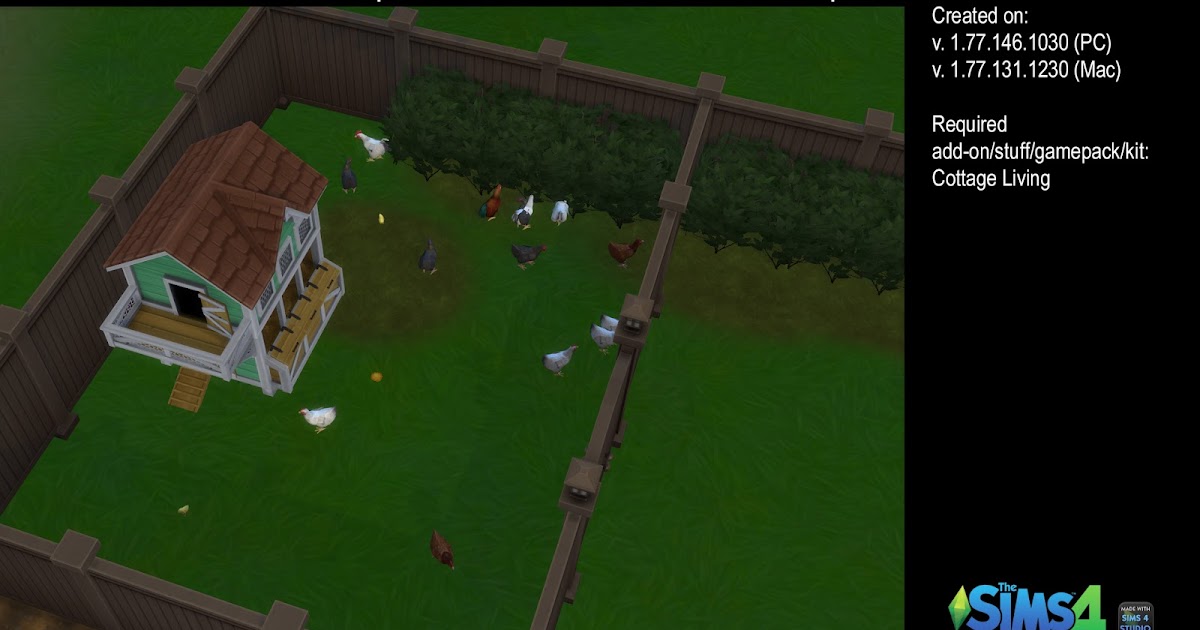 До 16 куриц в курятнике/Up to 16 chickens in a chicken coop (Sims 4)