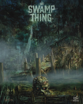 San Diego Comic-Con 2019 Exclusive Swamp Thing Poster by Cliff Cramp Illustration x DC Universe