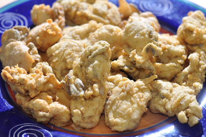 Things wot I Made Then Ate Deepfried oysters