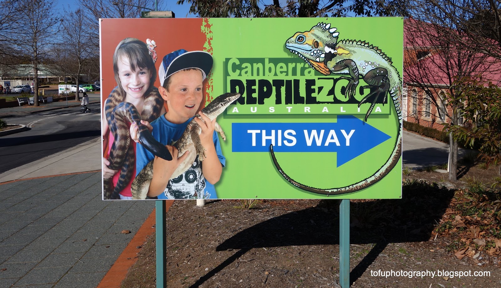 Tofu Photography Canberra Reptile Zoo Australia sign at Gold Creek, Canberra