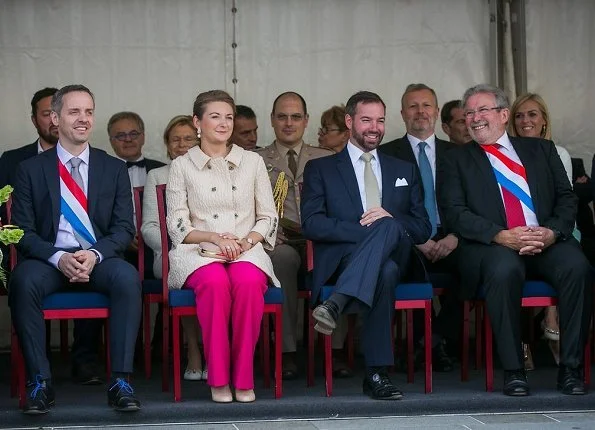 Hereditary Grand Duke Guillaume and Hereditary Grand Duchess Stephanie visited Esch-sur-Alzette, the day before the 2018 National Day