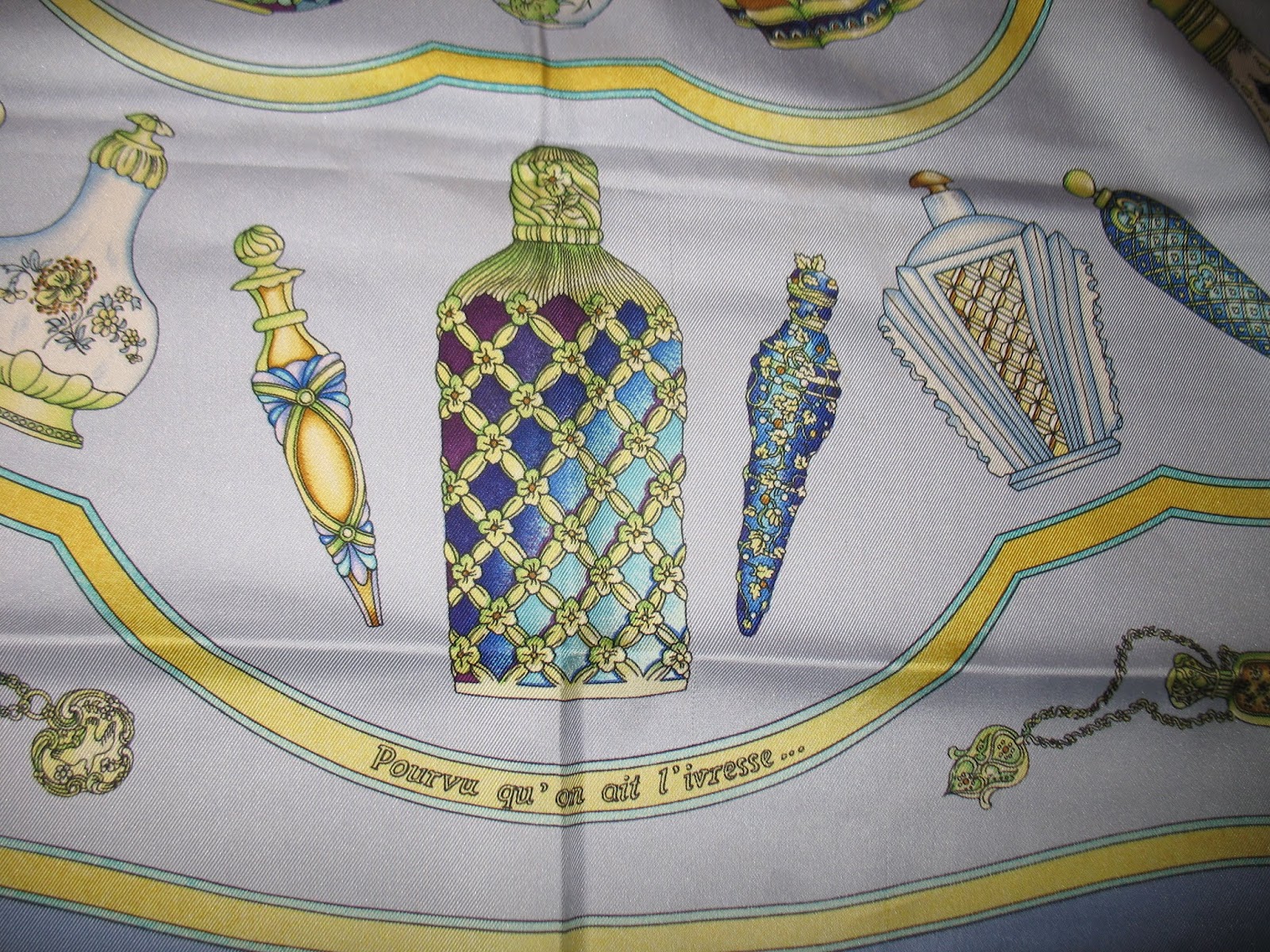 muddleaged Hermès Scarf Perfume Bottles Qu'Importe le Flacon