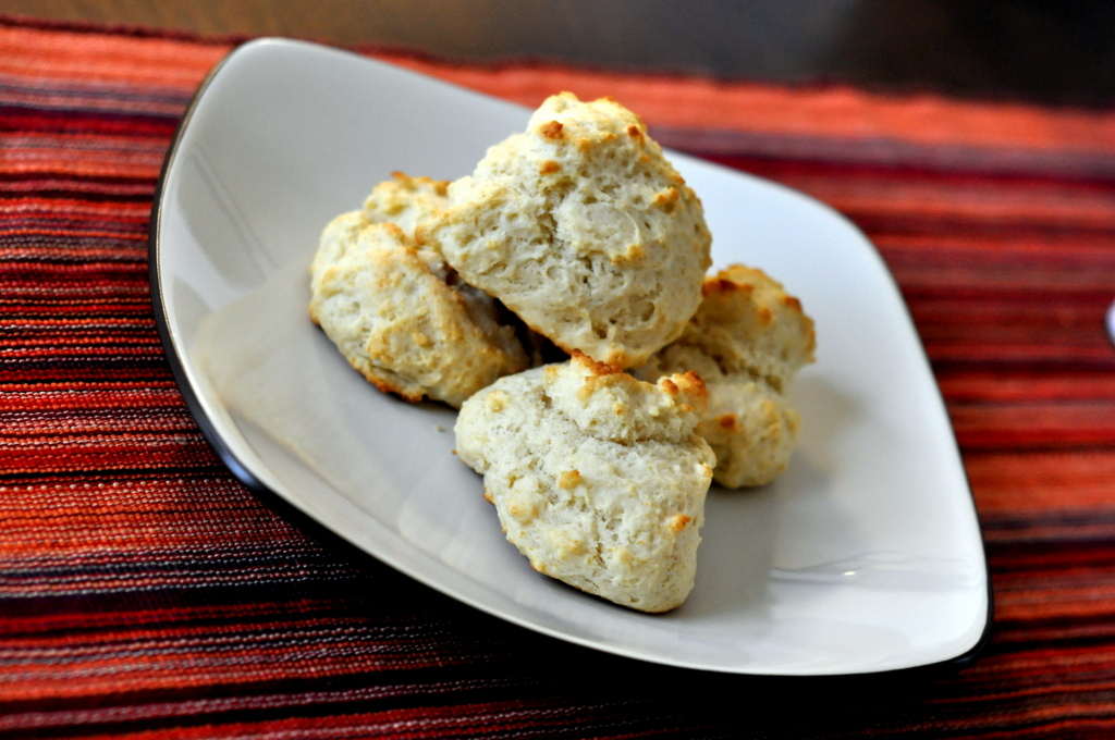 Simple Basil Olive Oil Drop Biscuits | Taste As You Go