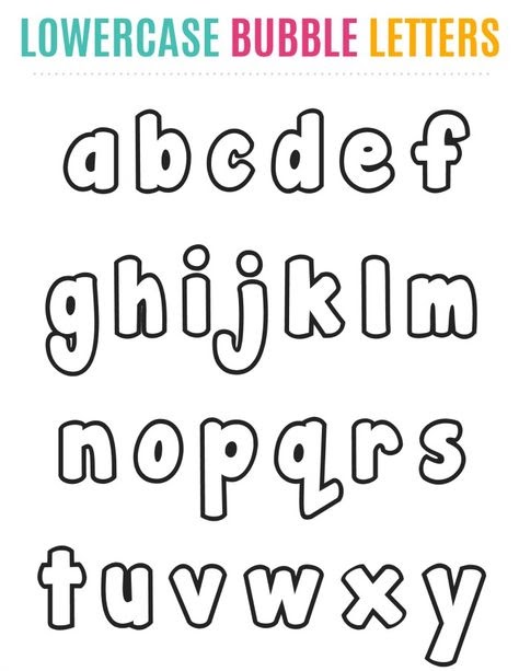 Bubble Letters Alphabet Lowercase Birthday Letter Bubble Letters Alphabet Lowercase Birthday Letter